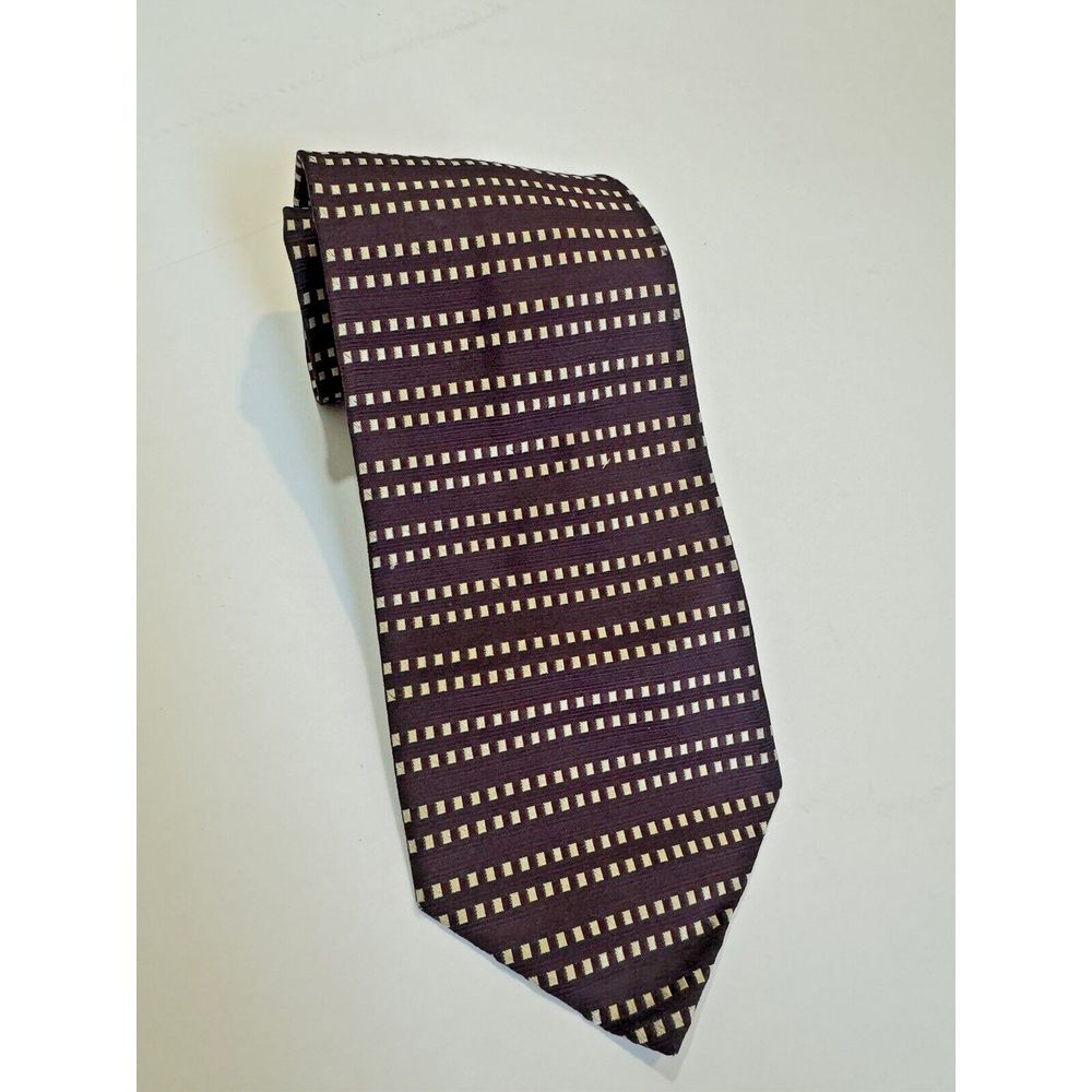 Robert Talbott‎ Nordstrom Silk Tie Maroon  Geometric Men Necktie Extra Long